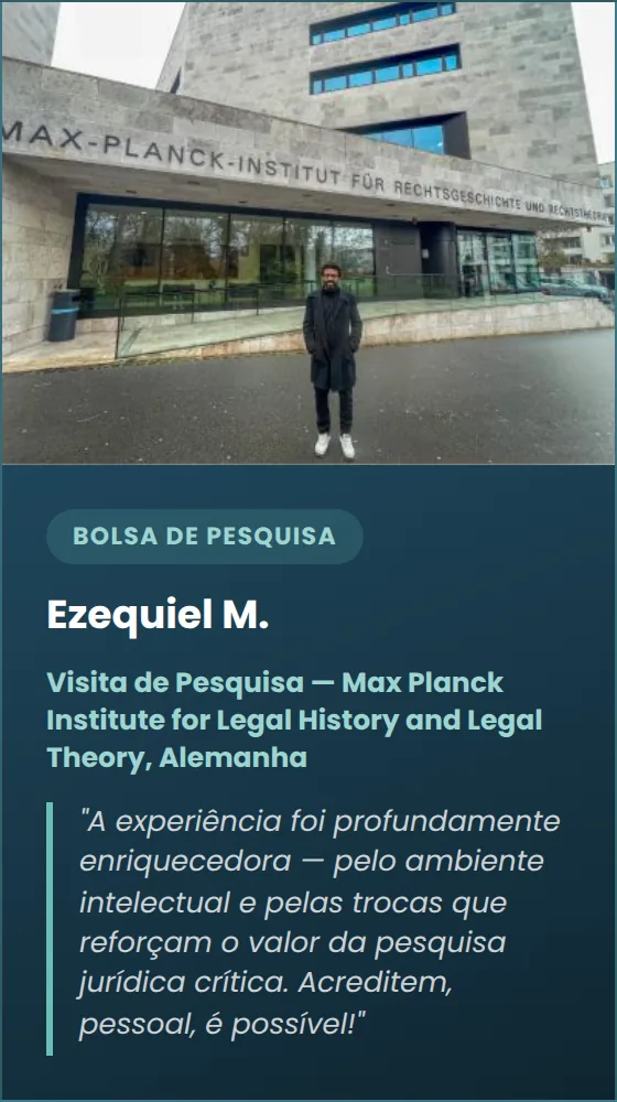 Ezequiel M. — Pesquisa no Max Planck Institute