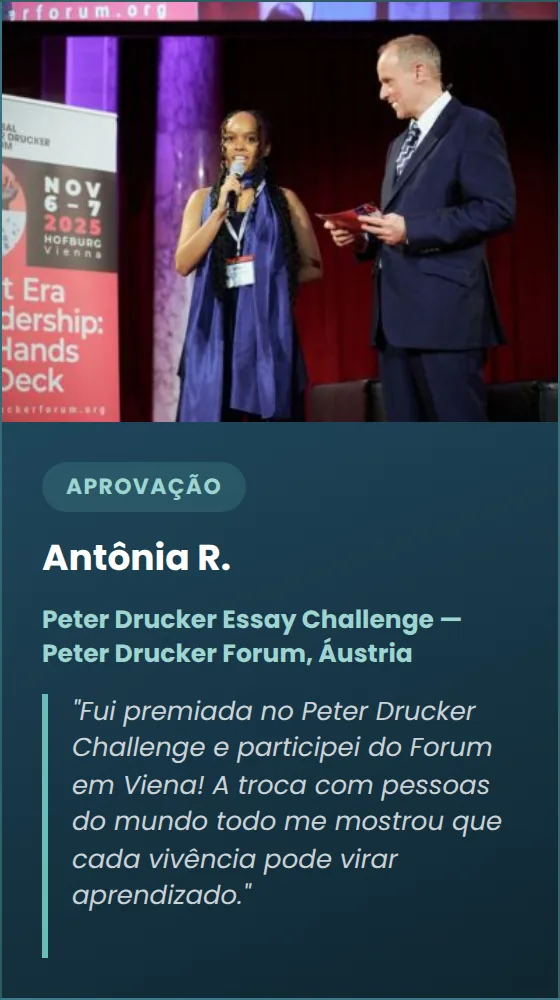 Antônia R. — Peter Drucker Essay Challenge