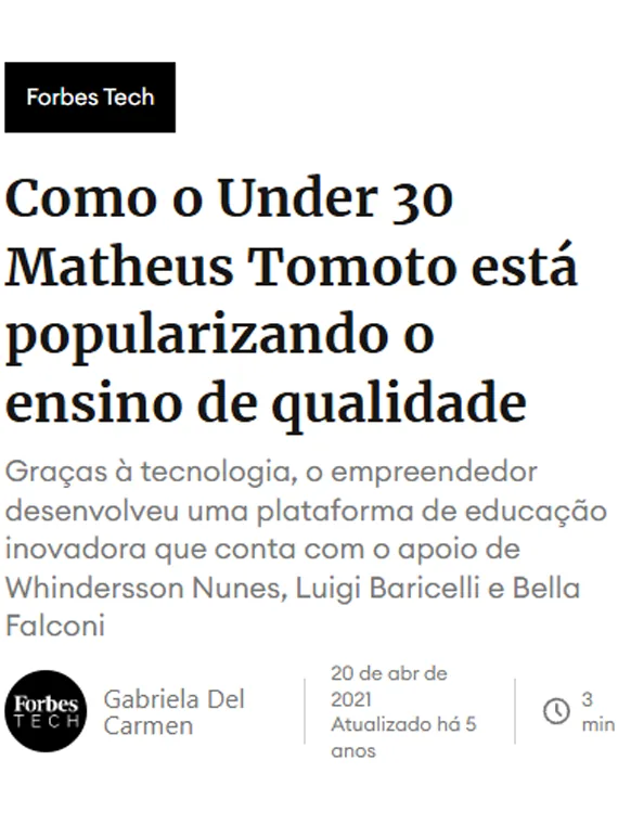 Reportagem da Forbes